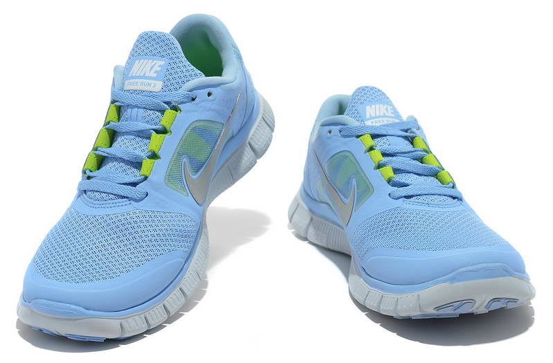 Nike Free run Womens Shoes 5.0  breathable Blue Gray (4)